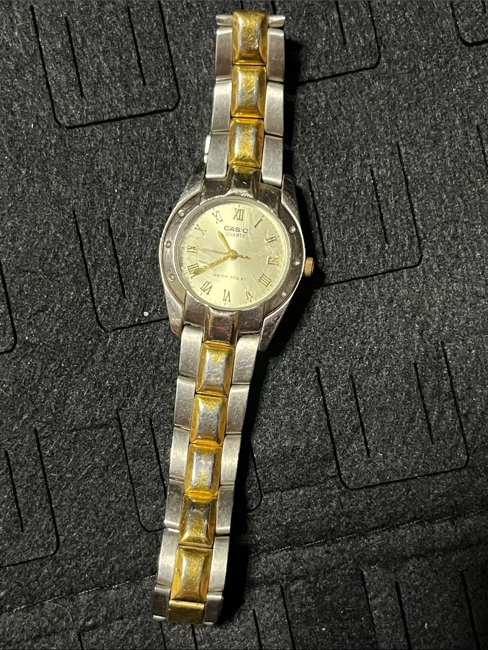 Casio Two-Tone Gold and Silver Ladies Bracelet Watch